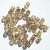 50 6mm Faceted Half Mirror Coated Gold Beads
